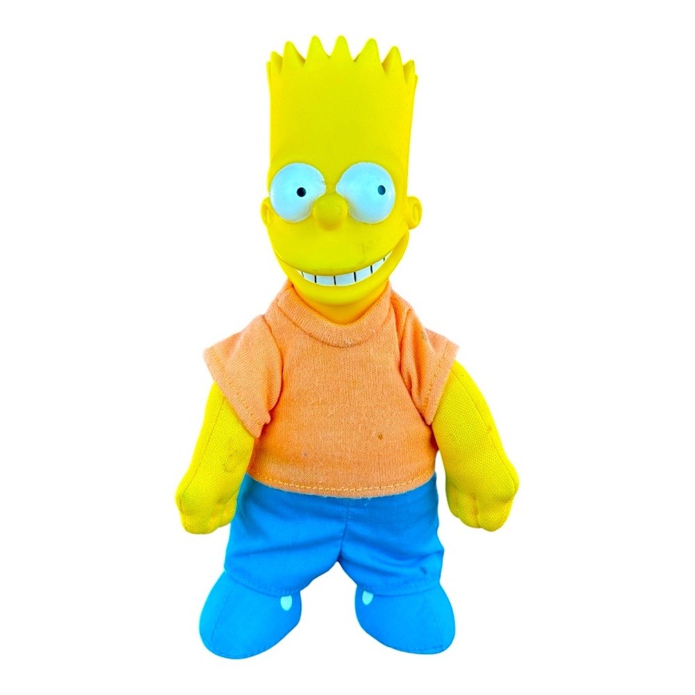 The Simpsons Bart Simpson Plush Doll 1990 20th Century Fox Burger King Toy